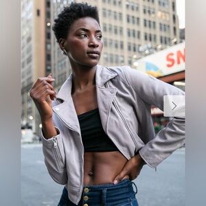 Mauritius Julene Regular Fit Lt Lavender Leather Jacket